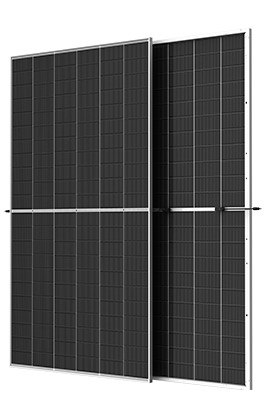 پنل خورشیدی Trina ۶۹۵وات مناسب نیروگاه خورشیدی در مقیاس تجاری و نیروگاهی Trina solar695-720W monocrystalline bifacial dual glass N-type